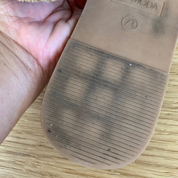 TOP Moda Sandals/Slide Size 7 1/2  Dusty Blue - Picture 5 of 5